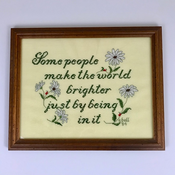 Vintage Other - Vintage | Cross Stitch Art with Custom Frame